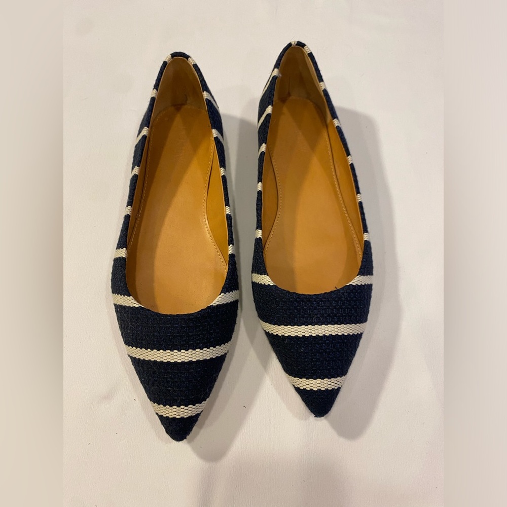 JCrew textured stripe  Amelia  flats